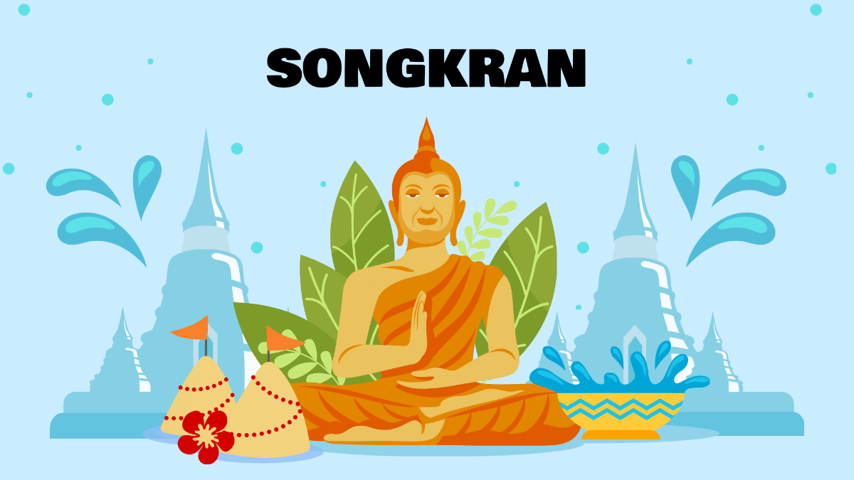 Free Songkran WallPaper Template