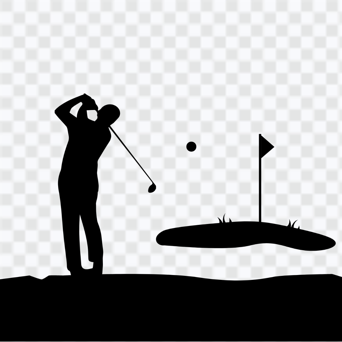 Golf Silhouette Template