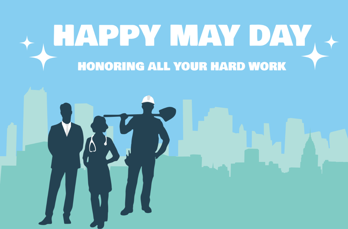May Day Banner Template