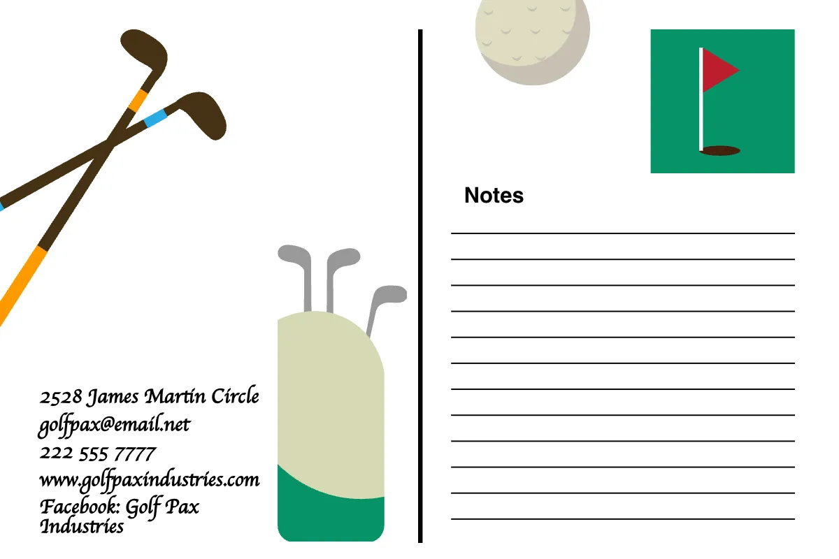 Free Golf Postcard Template to Edit Online