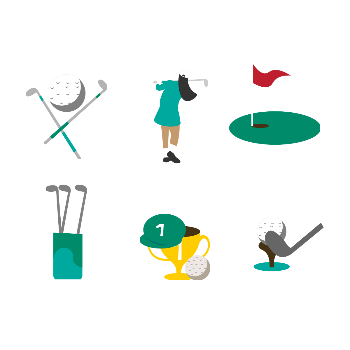 Free Golf Symbols Template