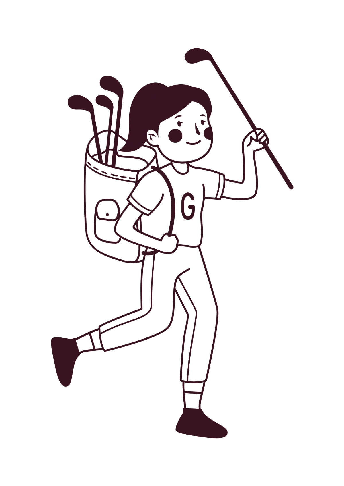 Golf Drawing Template