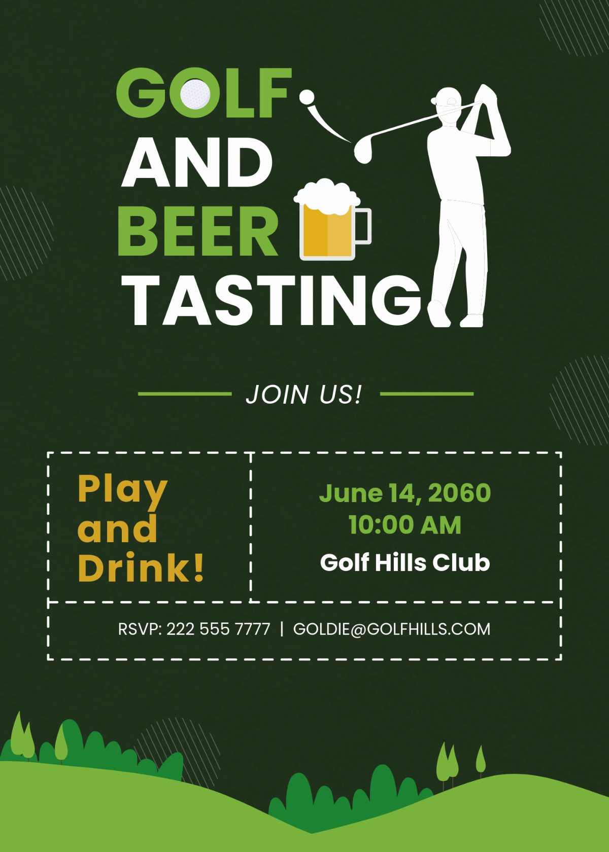 Free Golf Invitation Template