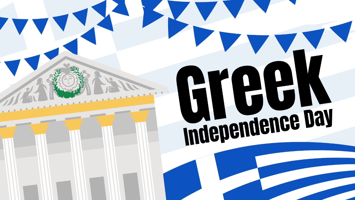 Greek Independence Day Background Template