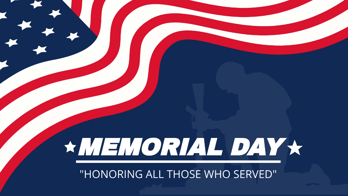 Memorial Day Wishes Background Template