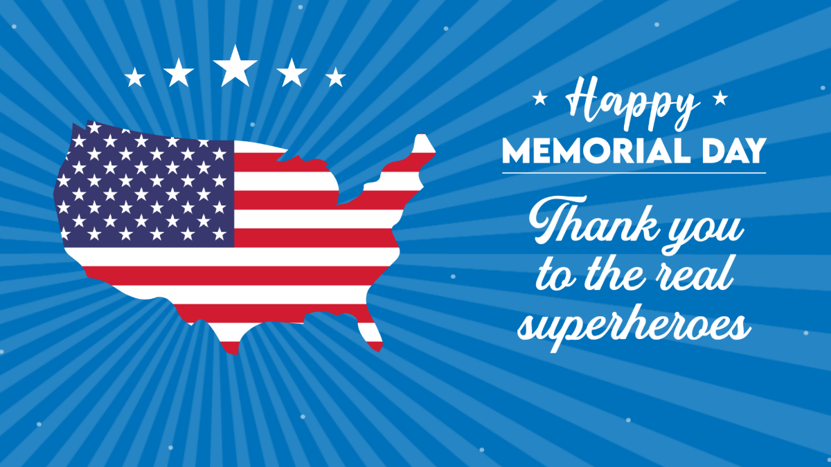 Memorial Day Greeting Card Background Template