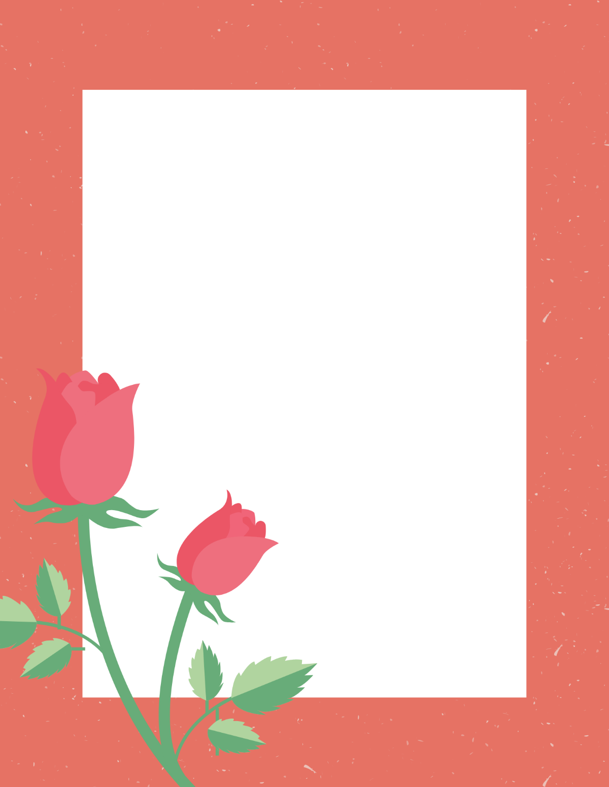Rose Letter Background Template