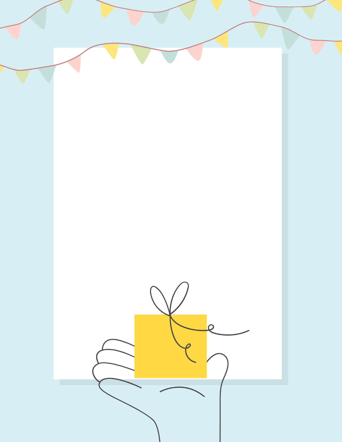 Birthday Letter Background Template