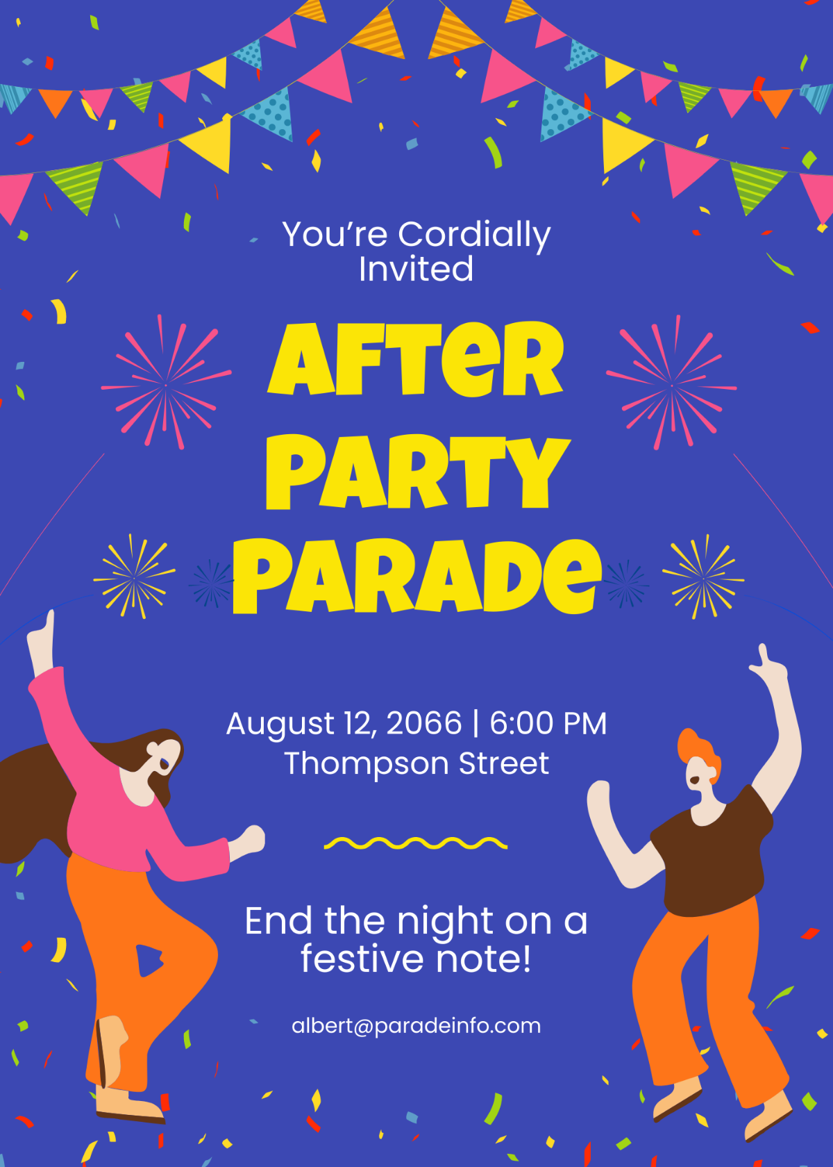 Parade After Party Invitation Template
