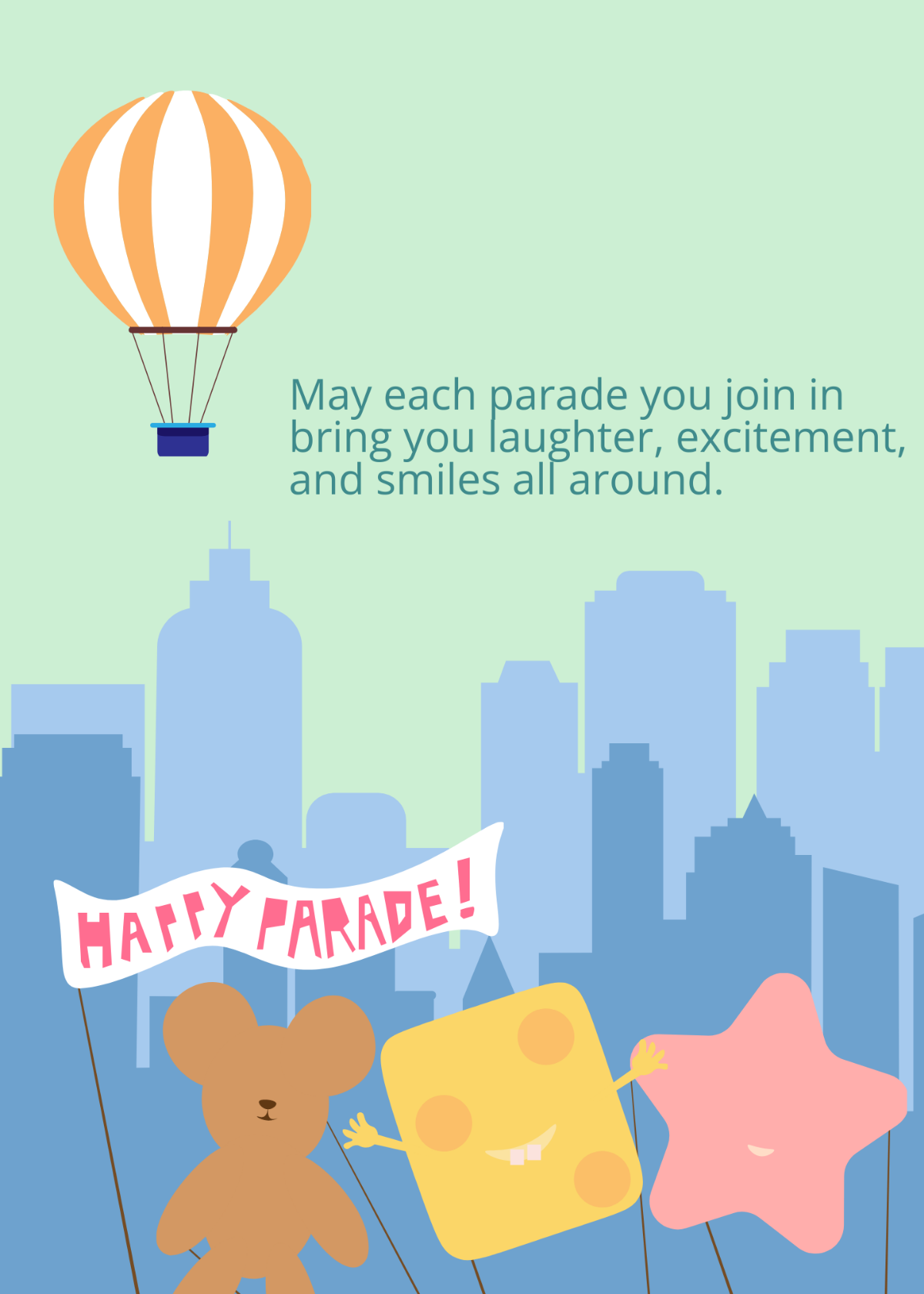 Free Parade Wishes Template