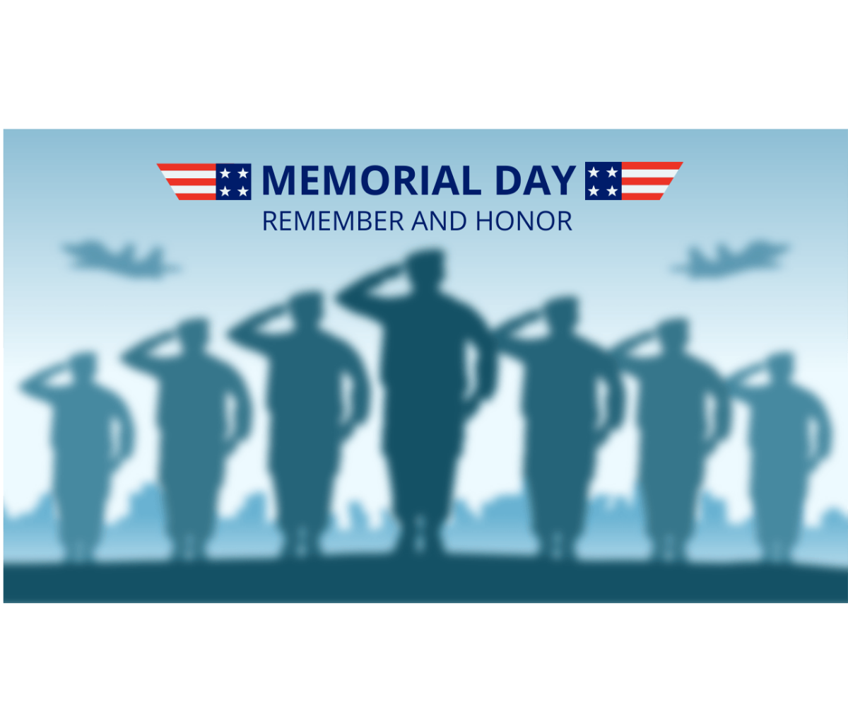 Memorial Day Blur Background Template