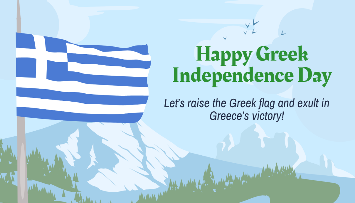 Greek Independence Day Card Template