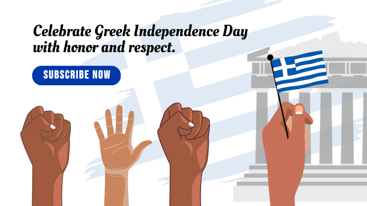 Free Greek Independence Day Youtube Thumbnail Cover Template