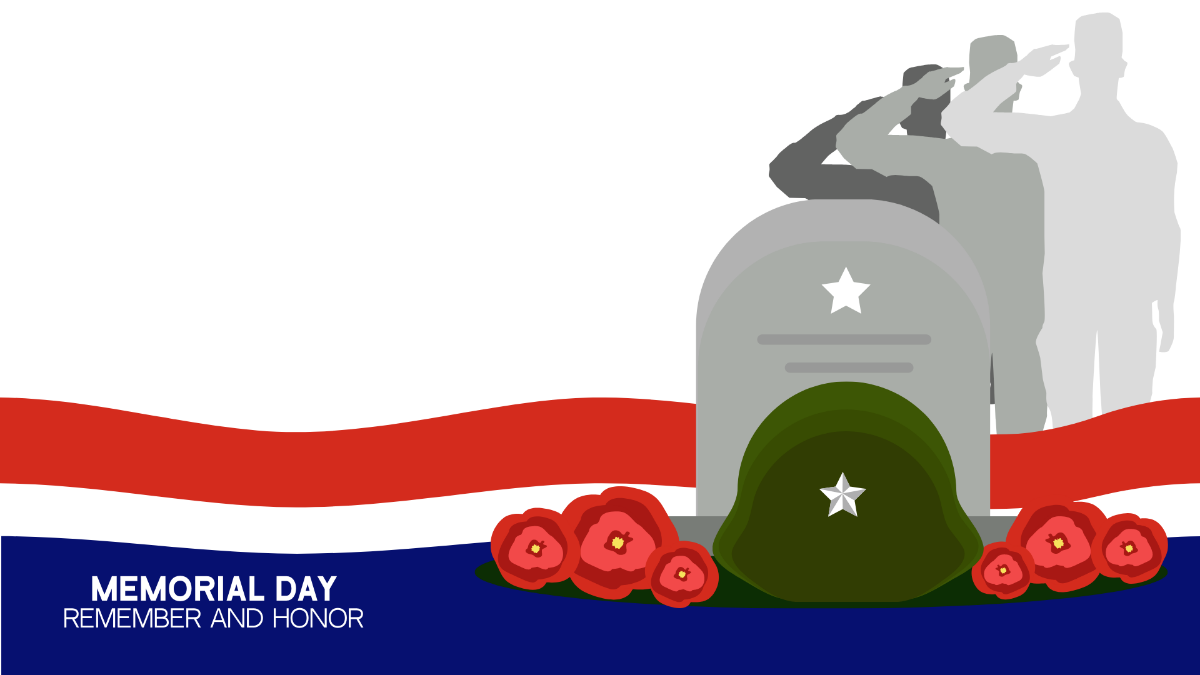 Memorial Day Vector Background Template