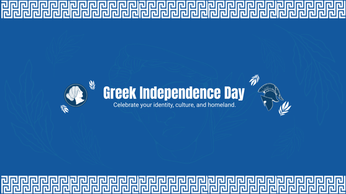 Free Greek Independence Day Youtube Banner Template