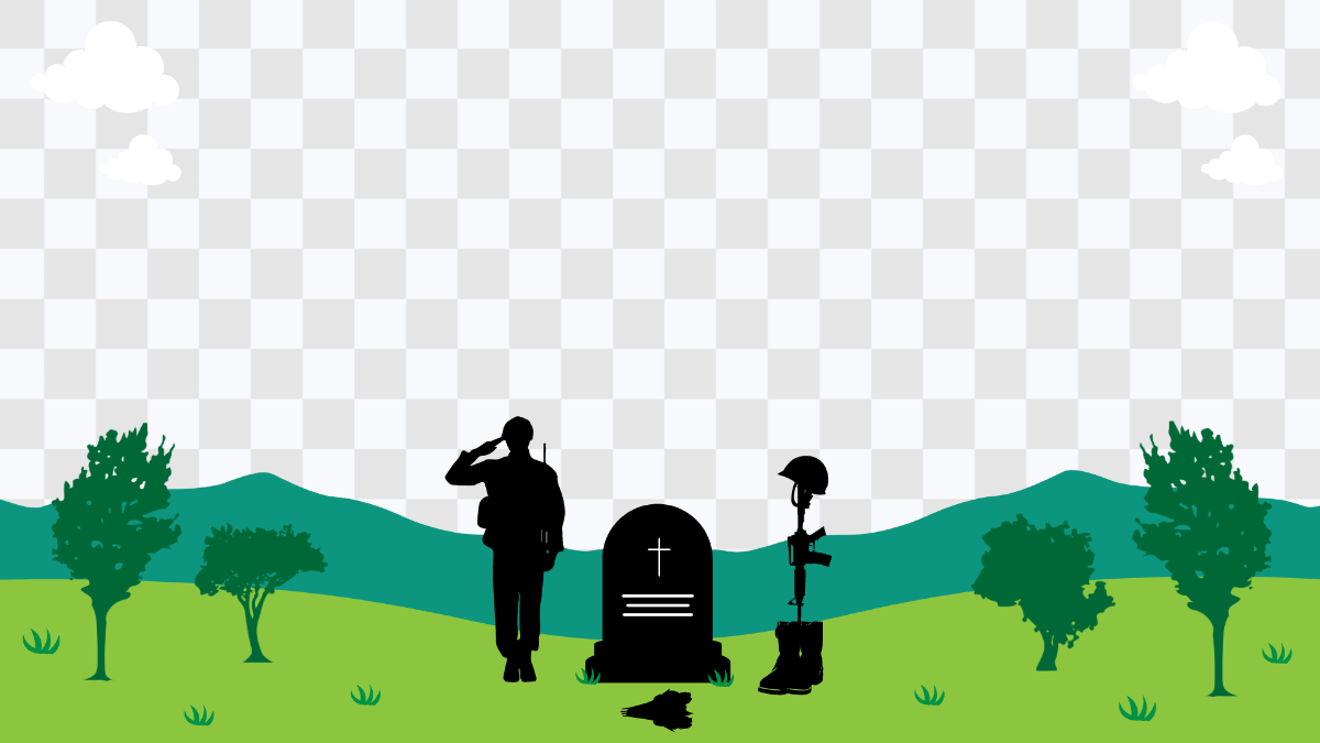 Memorial Day Transparent Background Template