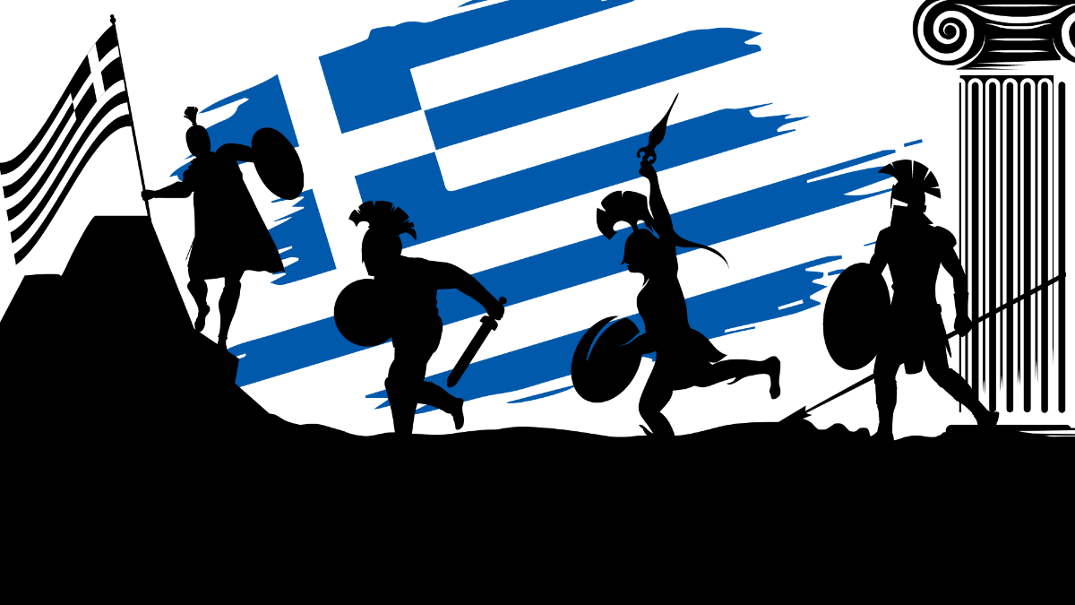 Free Greek Independence Day WallPaper Template