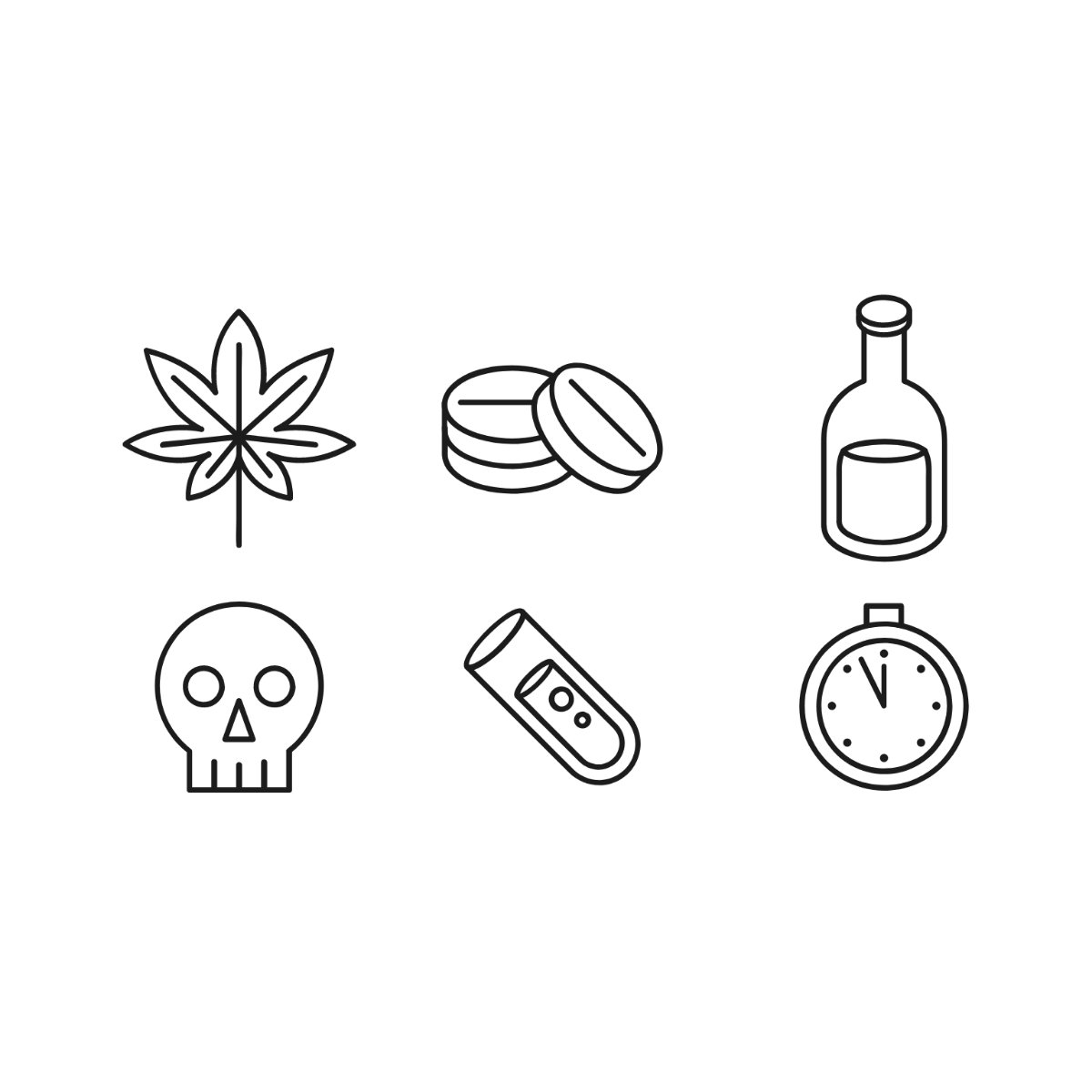 Free Drug Awareness Icons Template