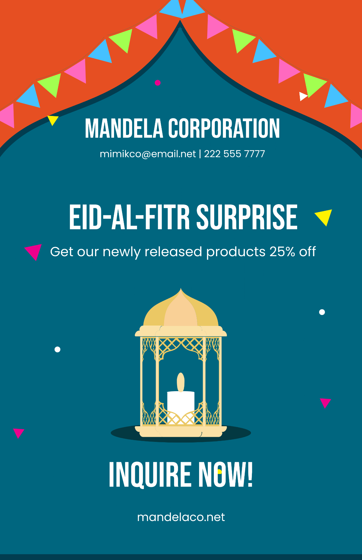 Free Eid al-Fitr Advertisement Poster Template