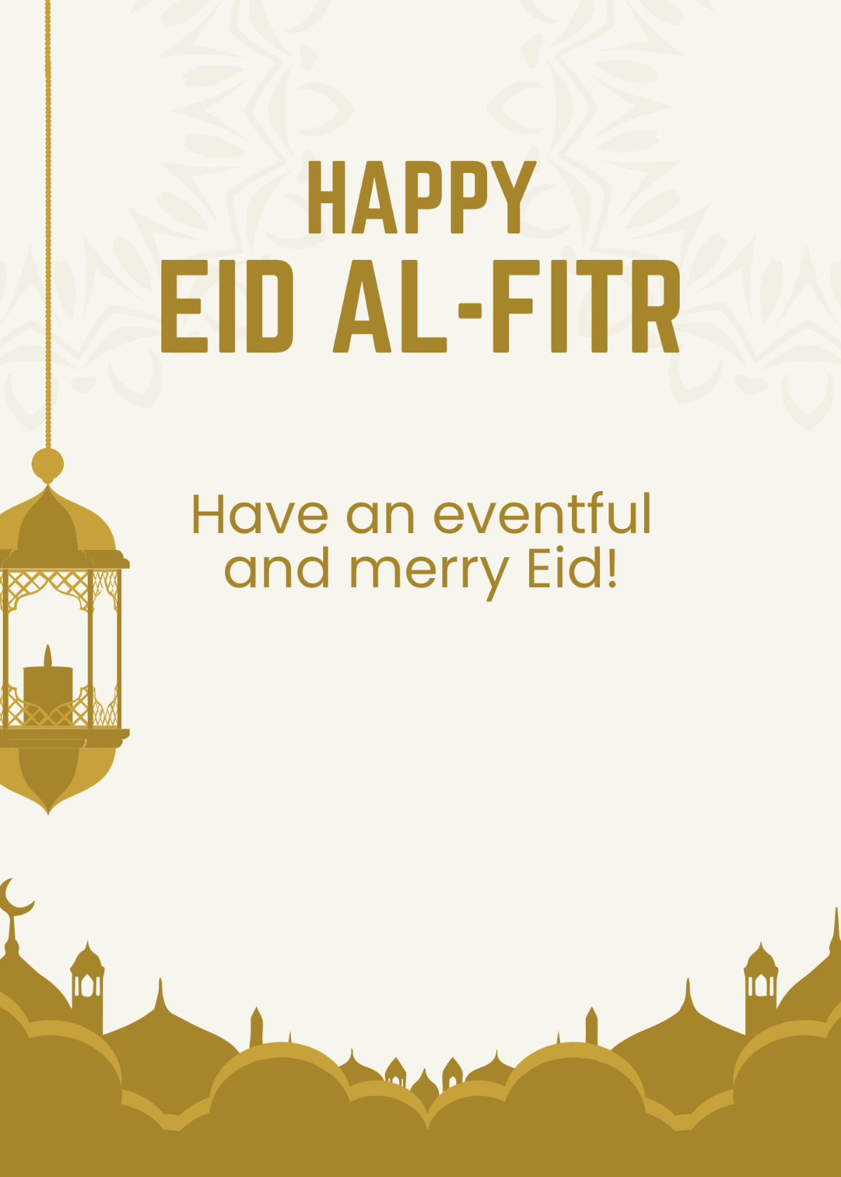 Free Eid al-Fitr Greeting Card Template