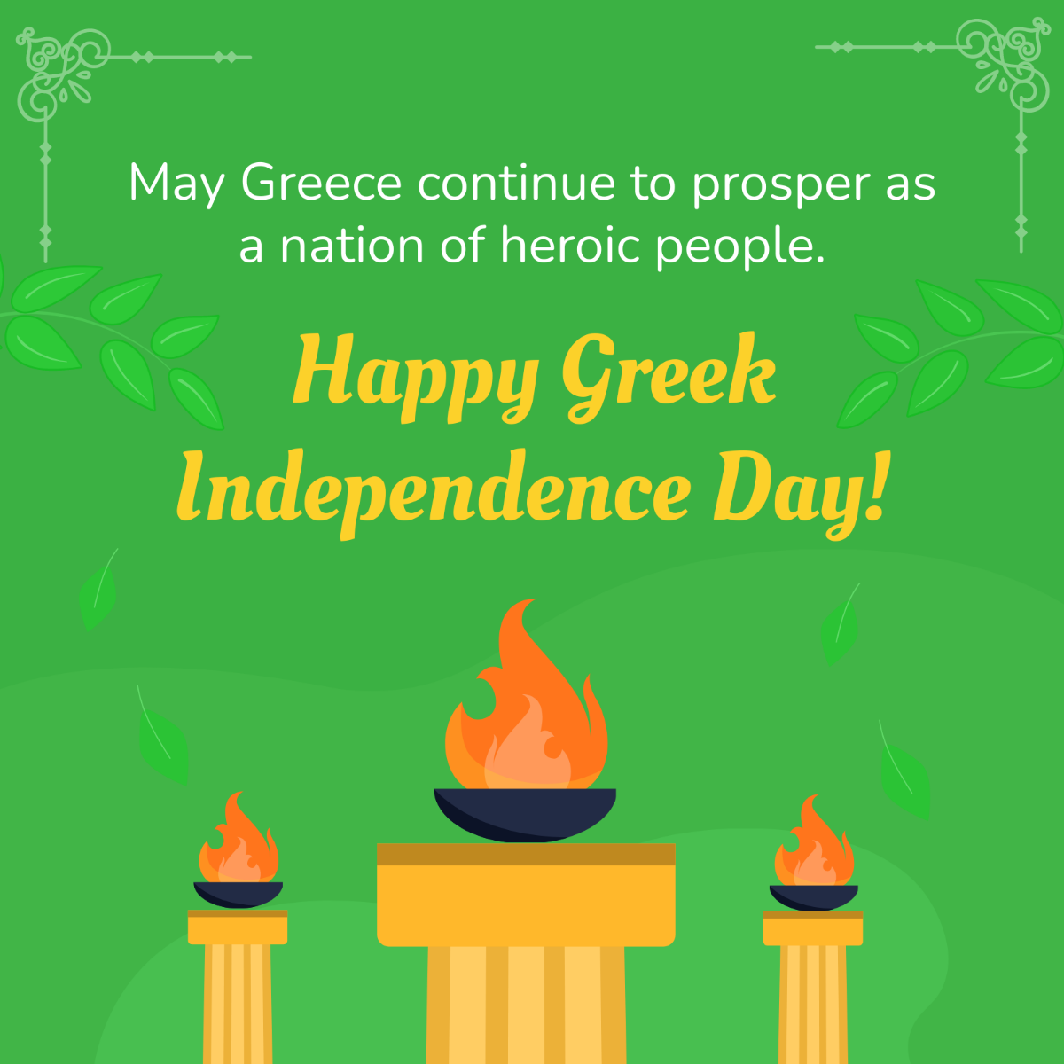 Free Greek Independence Day Whatsapp Post Template