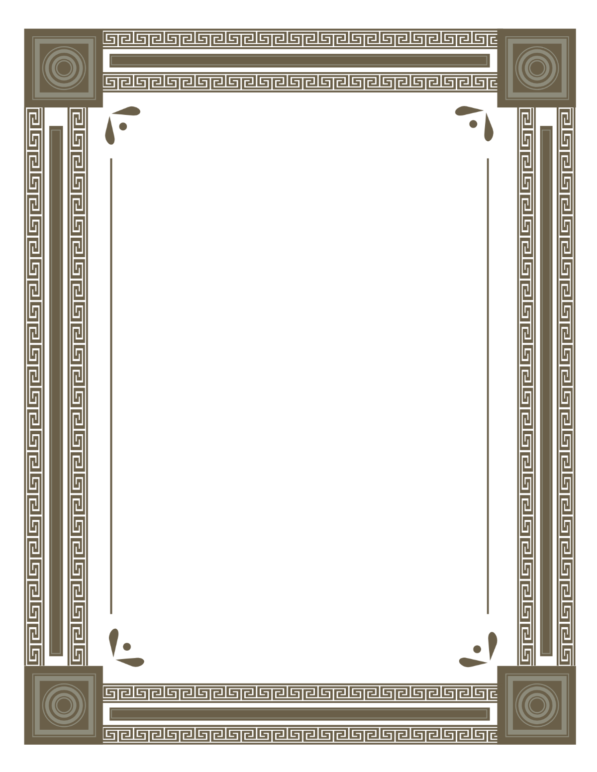 Free Greek Independence Day Border Template