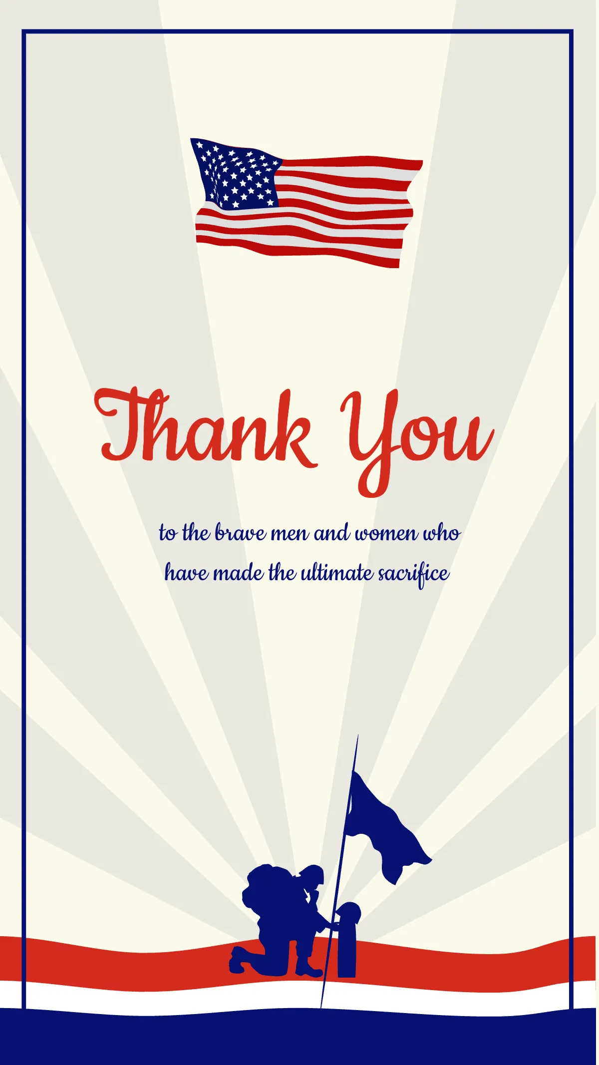 Free Memorial Day Instagram Story Template to Edit Online