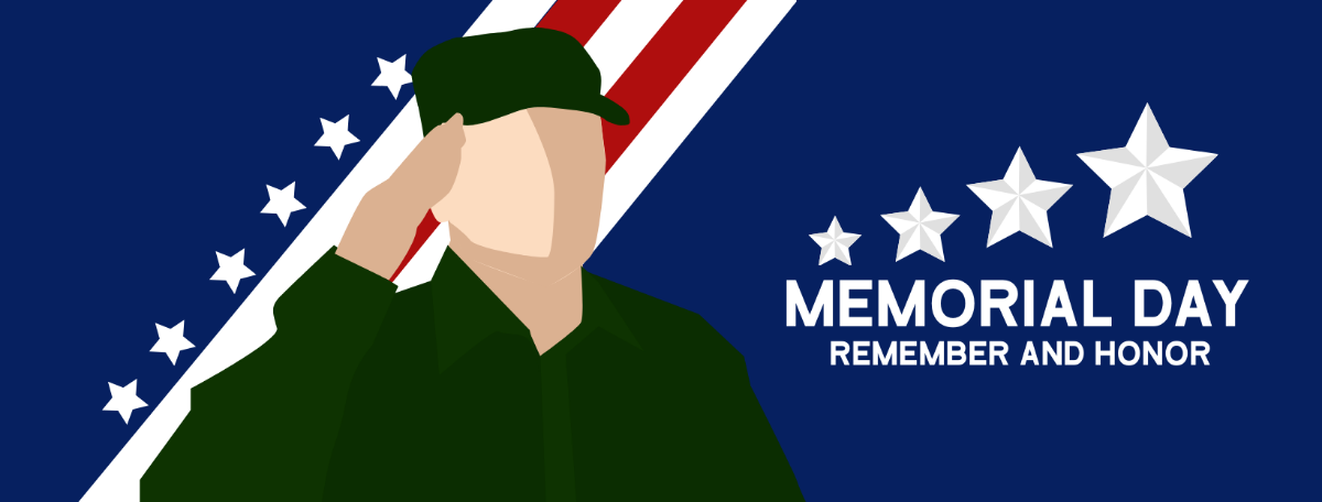 Memorial Day Facebook Cover Banner Template