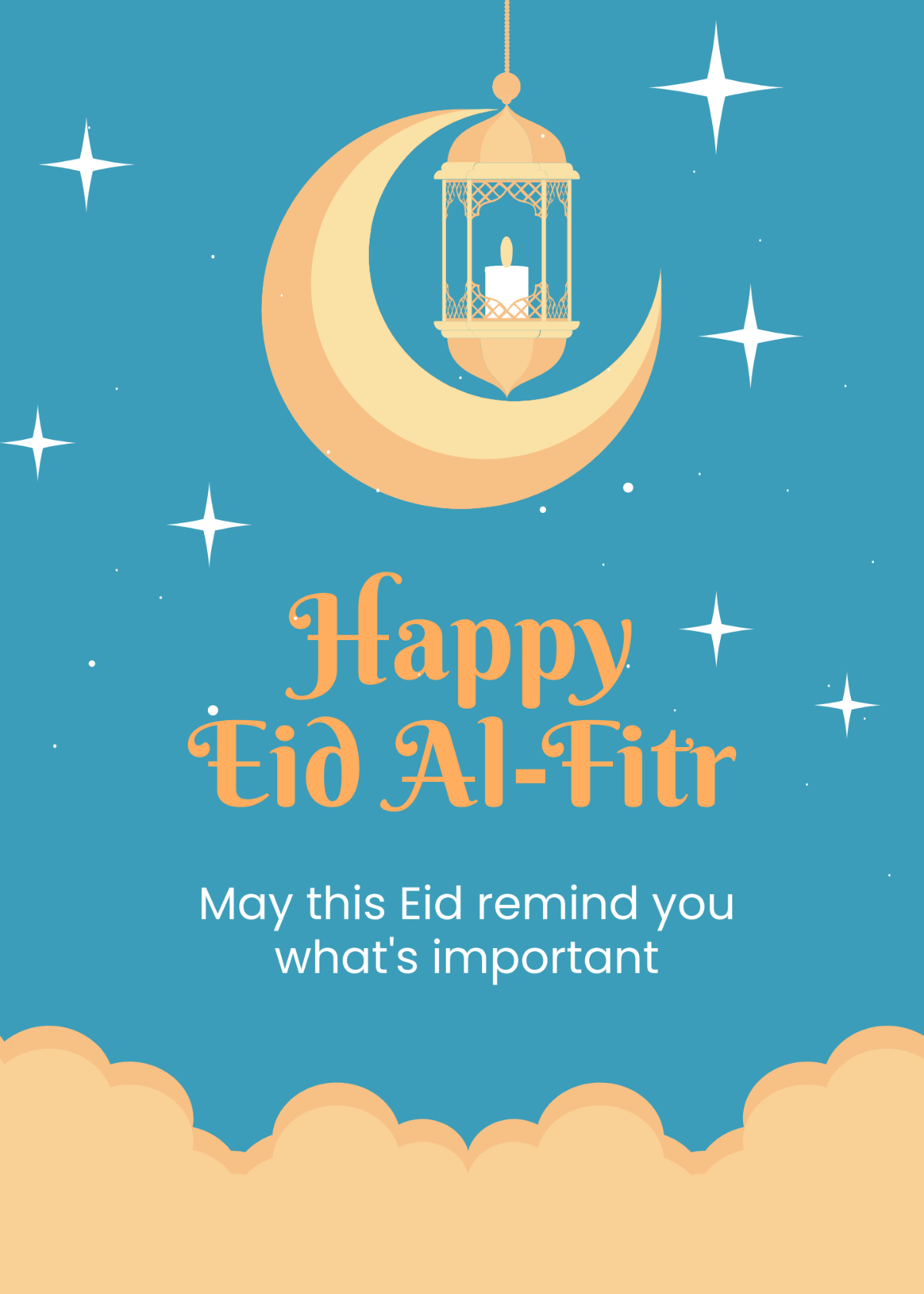 Happy Eid al-Fitr Greeting Card Template