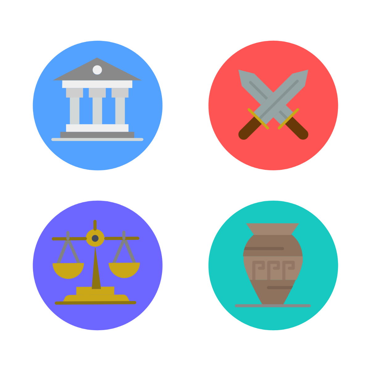 Free Greek Independence Day Icons Template