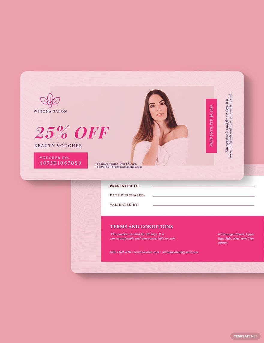 Romantic Love Voucher Template for Her