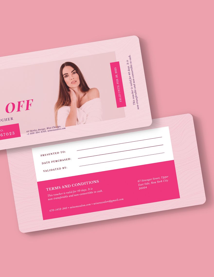 Romantic Love Voucher Template for Her