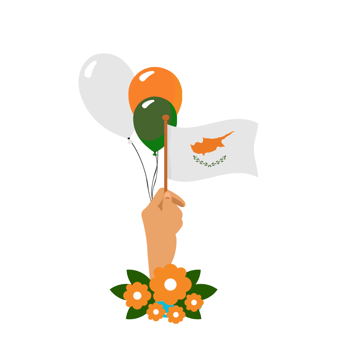 Cyprus National Day ClipArt Template