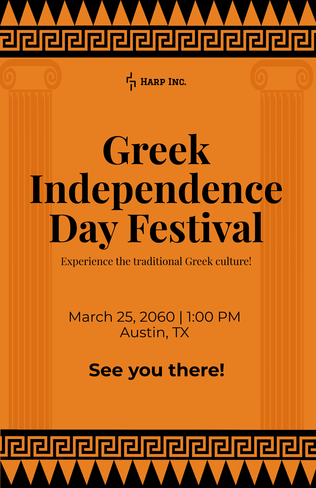 Greek Independence Day Poster Template