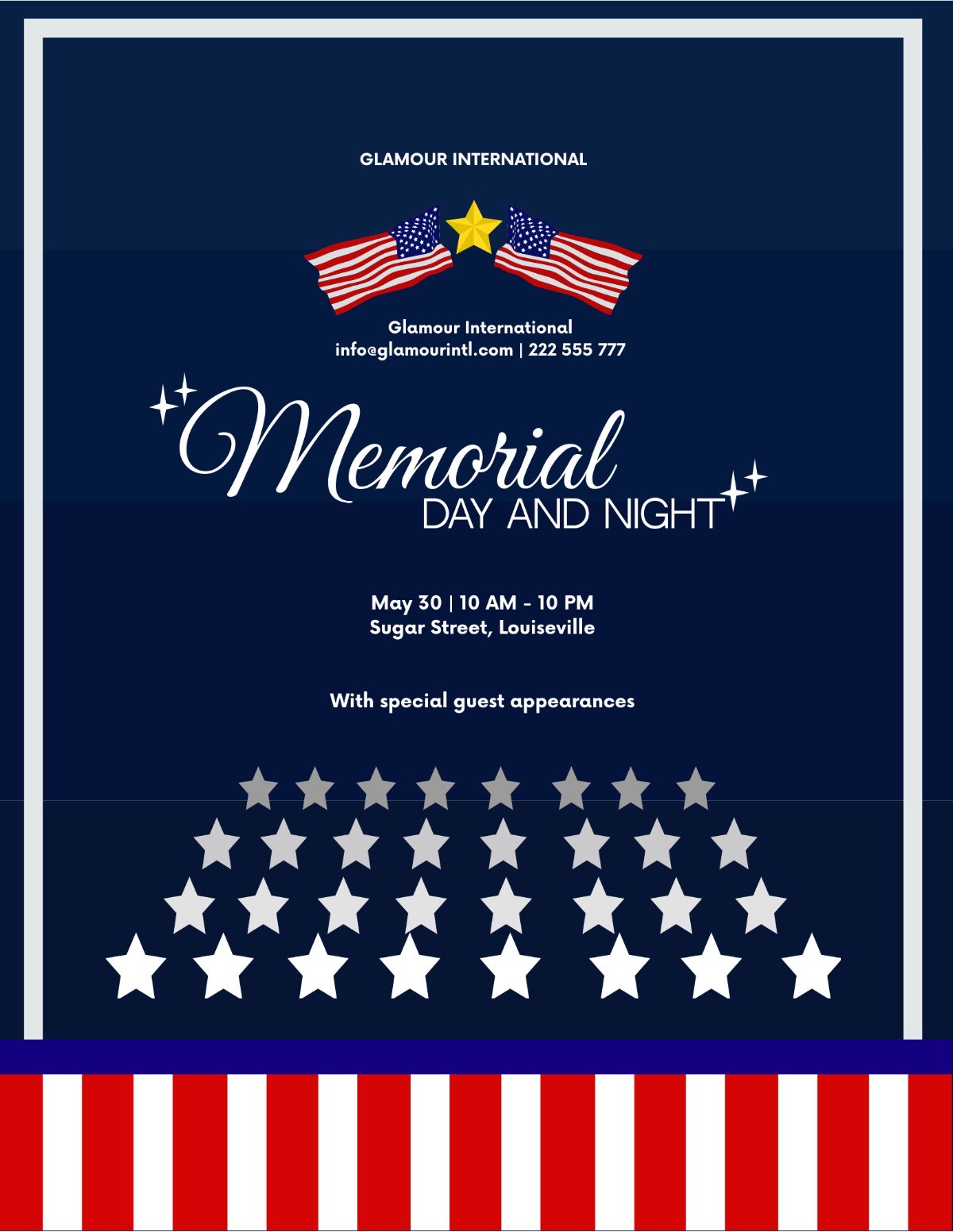 Memorial Day Event Flyer Template - Edit Online & Download