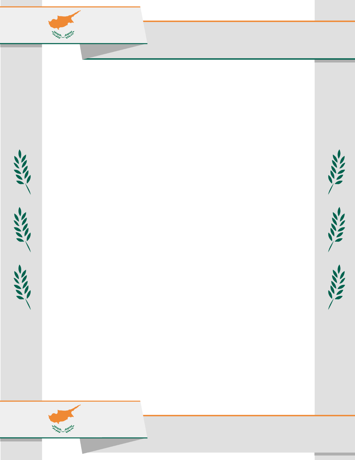 Cyprus National Day Border Template