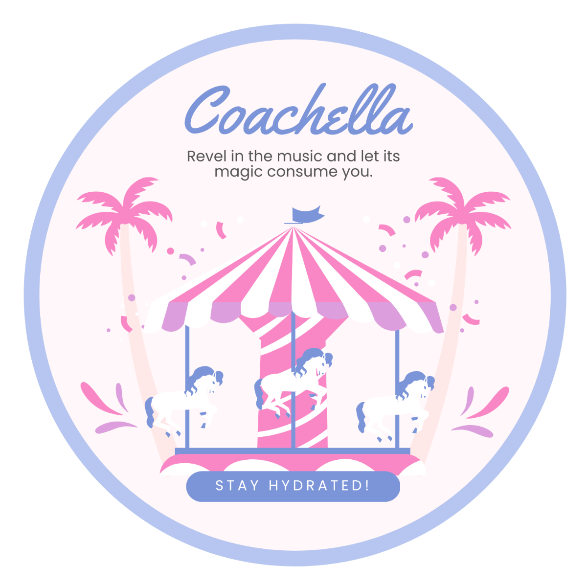 Coachella Label Template