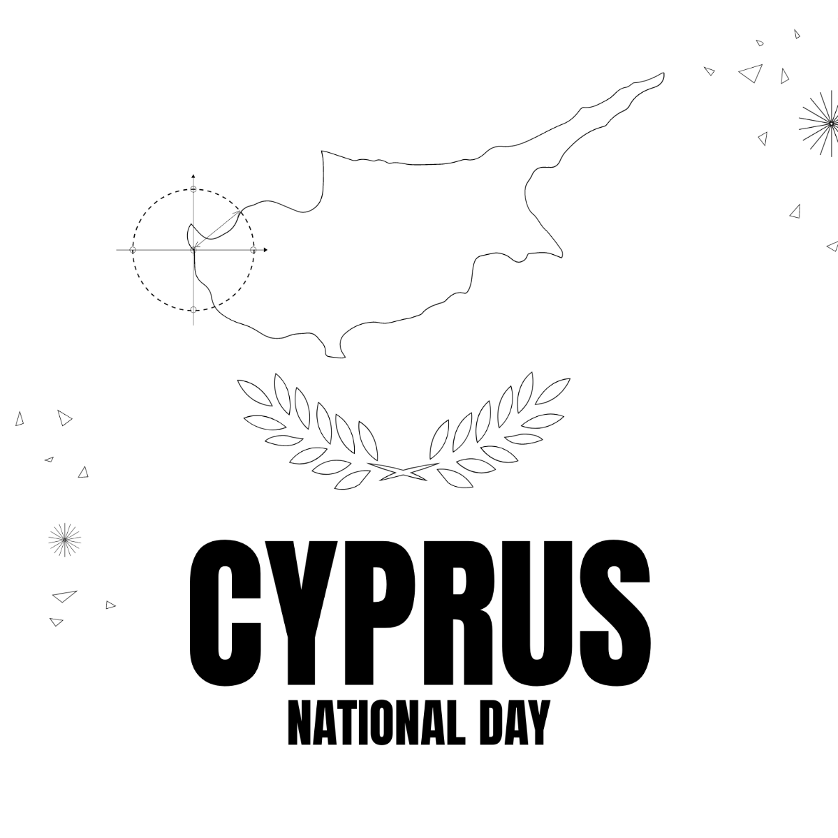 Cyprus National Day Outline Template