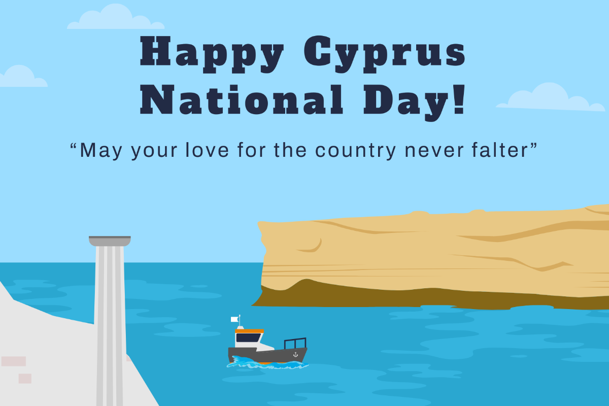 Cyprus National Day Postcard Template - Edit Online & Download