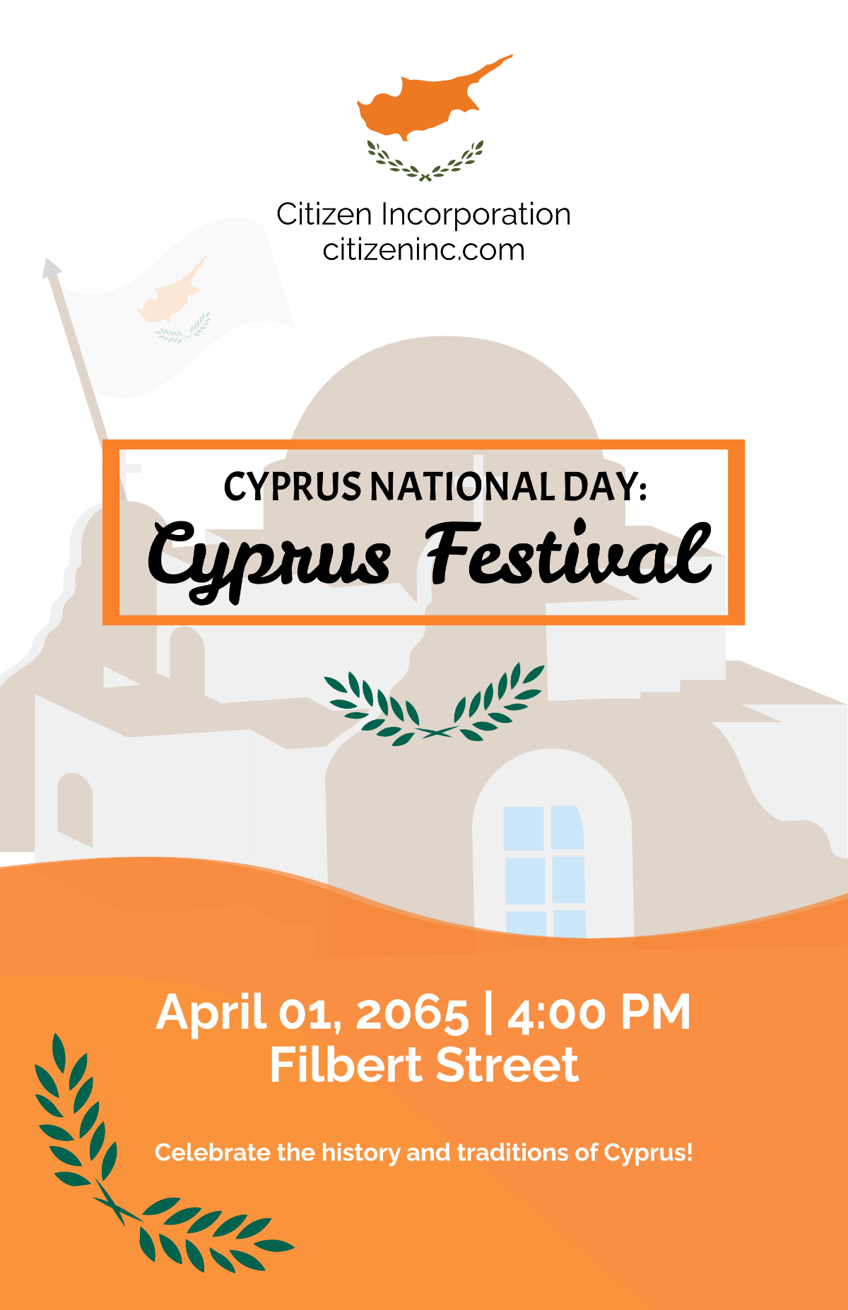 Free Cyprus National Day Event Template