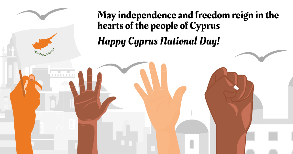 Free Cyprus National Day Facebook Post Template