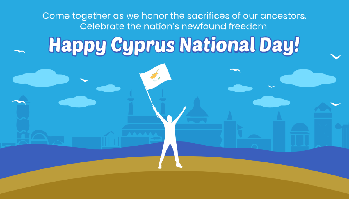 Cyprus National Day Card Template