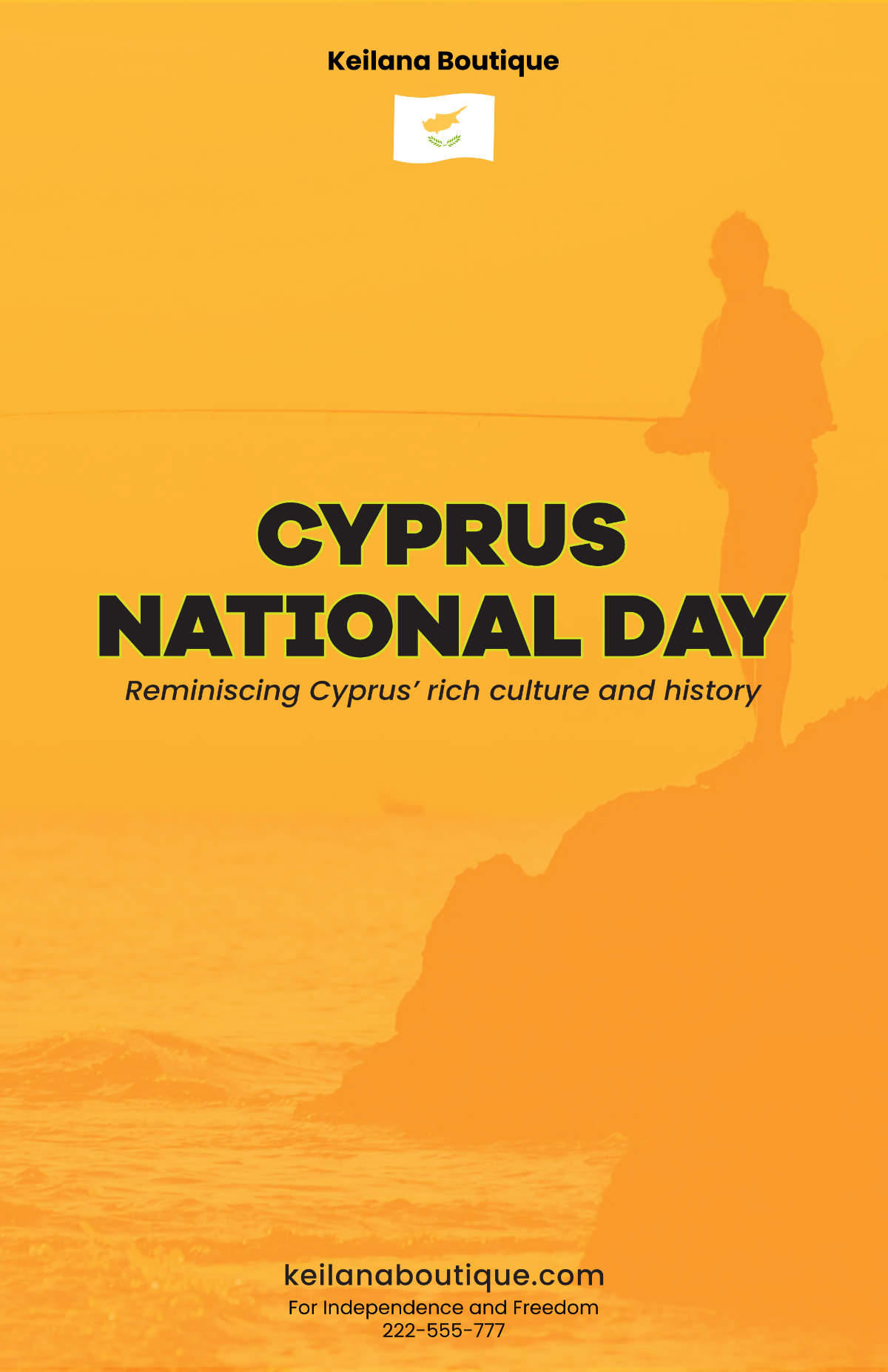 Cyprus National Day Poster Template