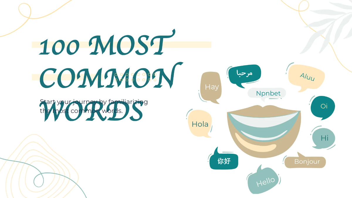 Free Aesthetic Foreign Language Presentation Template to Edit Online