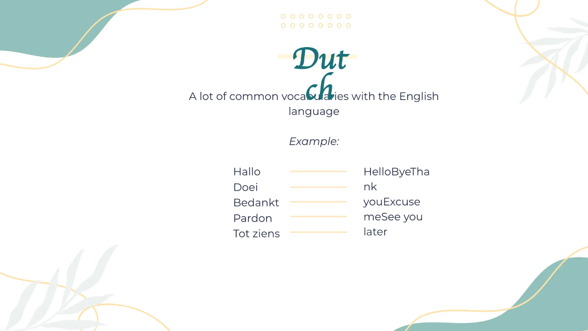 Free Aesthetic Foreign Language Presentation Template to Edit Online