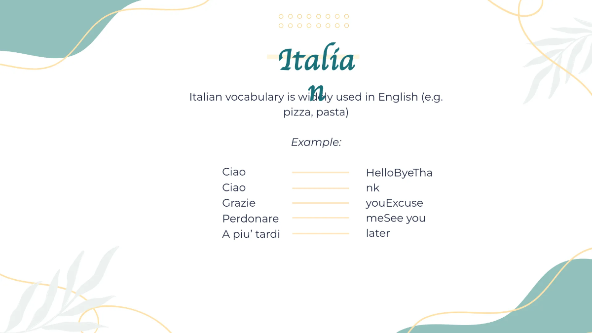 Free Aesthetic Foreign Language Presentation Template to Edit Online