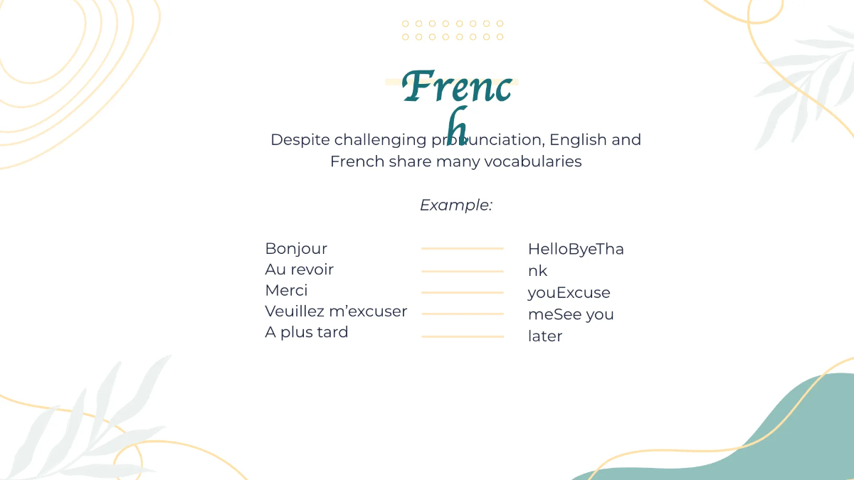 Free Aesthetic Foreign Language Presentation Template to Edit Online