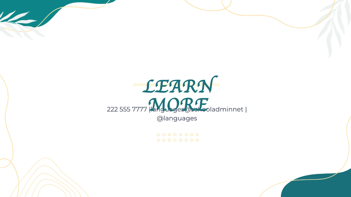 Free Aesthetic Foreign Language Presentation Template to Edit Online