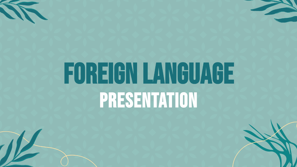 Aesthetic Foreign Language Presentation Template