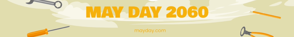 May Day Website Banner Template